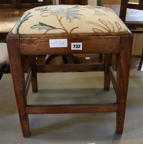 Small elm stool